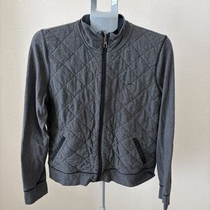 Lauren Ralph Lauren LRL Active Jacket Womens Sz L Gray Full Zip Quilted‎ Running
